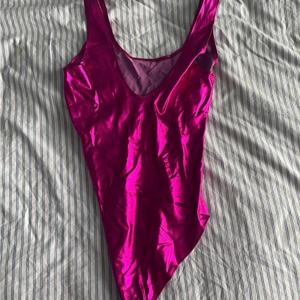 80s metallic leotard